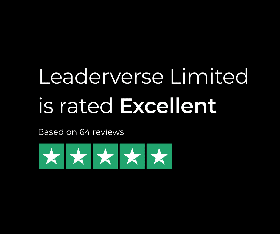 Leaderverse rated Excellent on Trustpilot, five stars from verified CEO clients